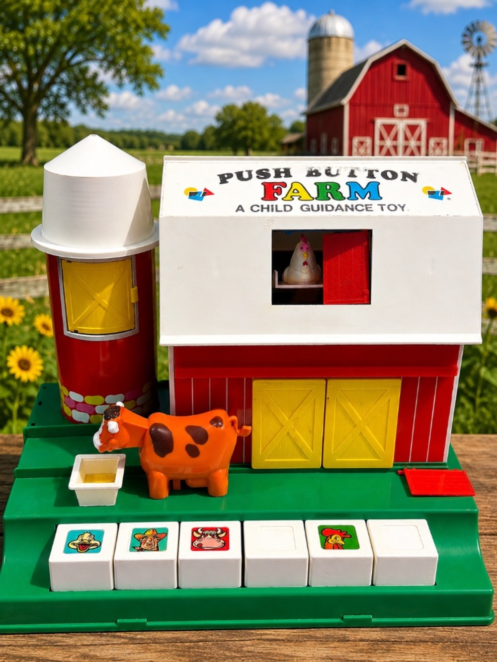 Child Guidance Push Button Farm “WORKING PUSH-BUTTON FEATURES”
